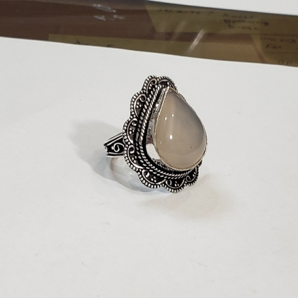 Quartz ring, 925 silver rose quartz vintage antique ring - Picture 4 of 14